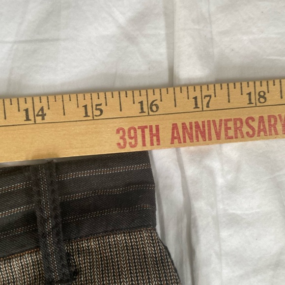 Women's Dark Brown Pinstripe Steampunk Trousers Pants Medium Lagenlook Unique - Picture 9 of 15